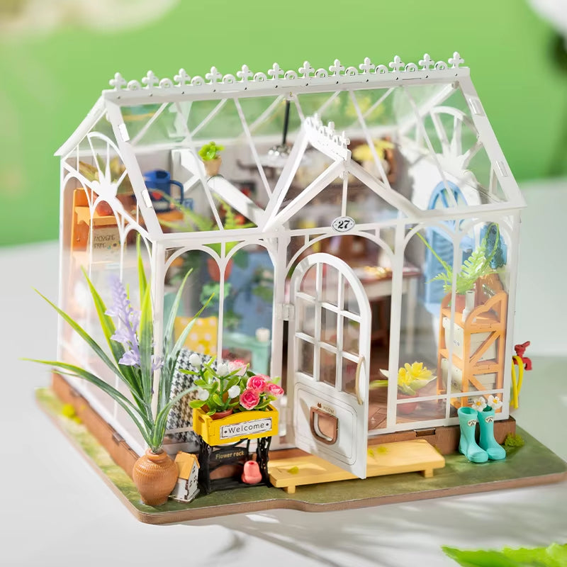 Casa jardín de madera DIY 3D
