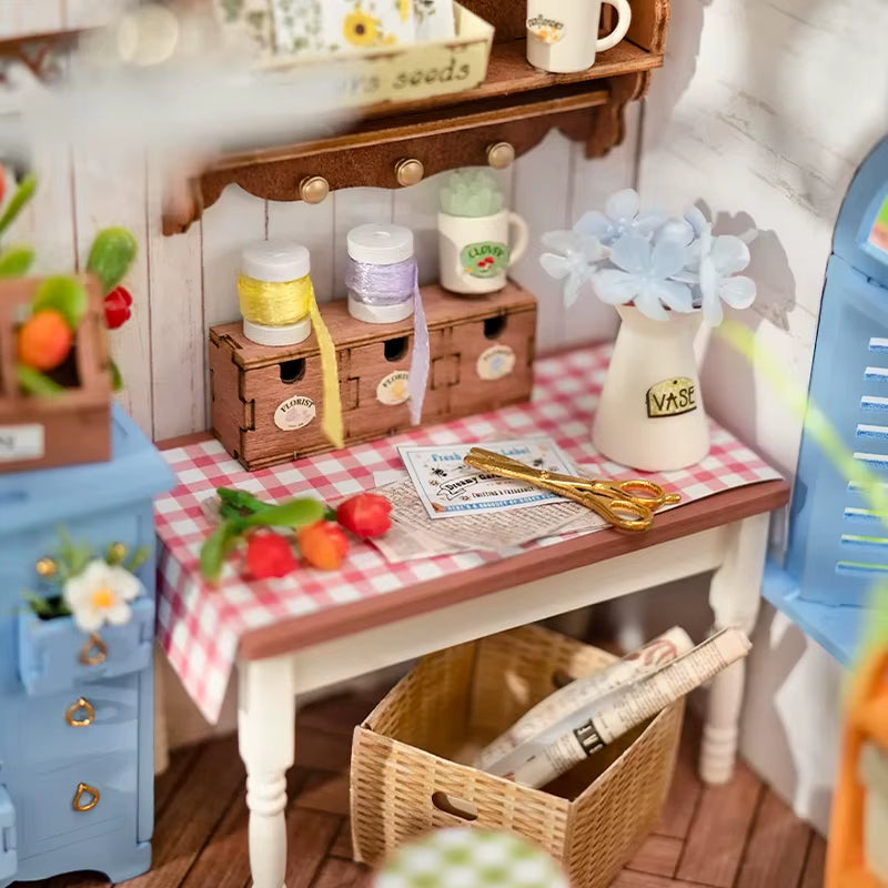 Casa jardín de madera DIY 3D
