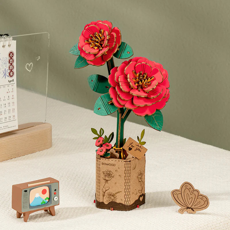 Flores de madera DIY 3D