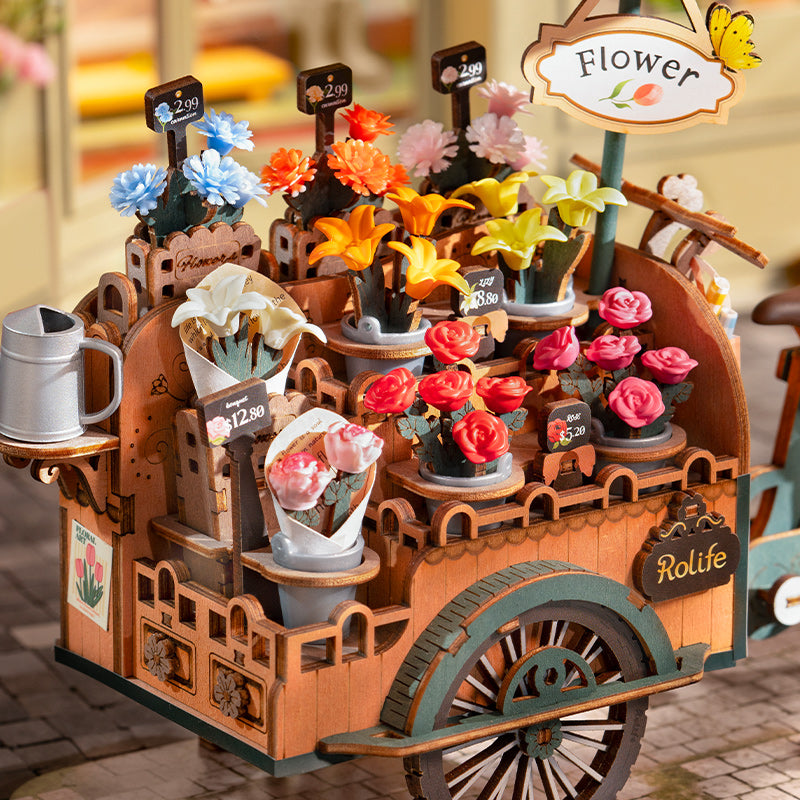 Wooden Flower Cart