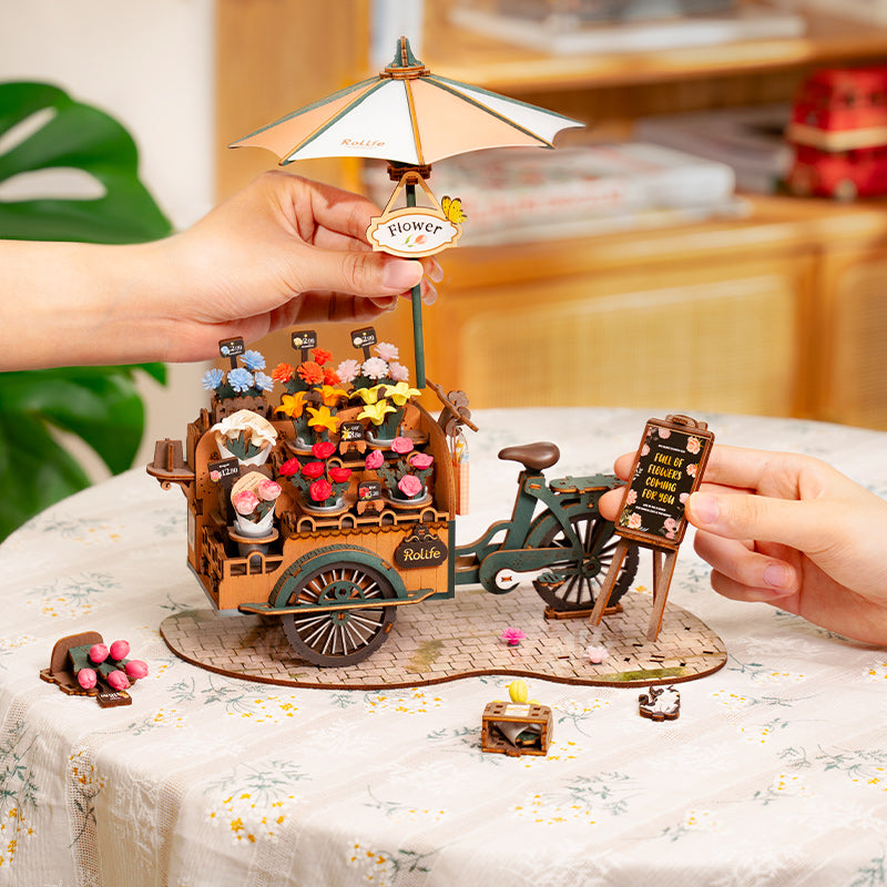 Wooden Flower Cart