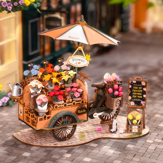 Wooden Flower Cart